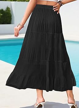 Amazon.com: Wielsscca Maxi Skirts for Women Pleated Long